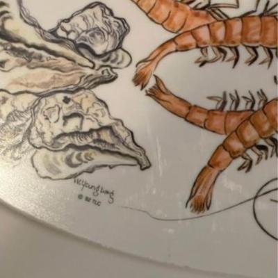 Vintage 1982 New Orleans Ljungberg Collection Plastic Seafood Platter