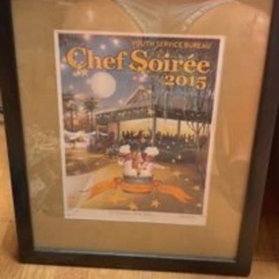 Framed, signed and numbered (16/2000) 2015 Chef SoirÃ©e print