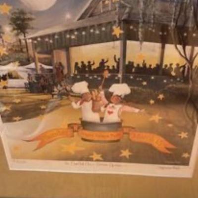 Framed, signed and numbered (16/2000) 2015 Chef SoirÃ©e print