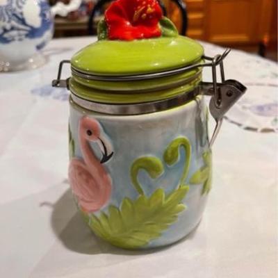 Small Flamingo Canister