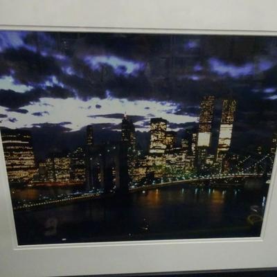 LOT 116. FRAMED BROOKLYN BRIDGE PHOTO  IMAGES OF LIFE MAGAZINE COLLECTION