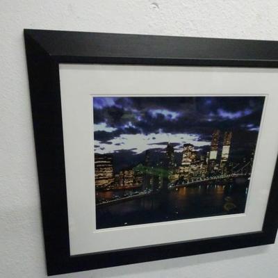 LOT 116. FRAMED BROOKLYN BRIDGE PHOTO  IMAGES OF LIFE MAGAZINE COLLECTION