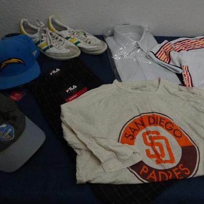 LOT 123  MENS CLOTHING AND SHOES