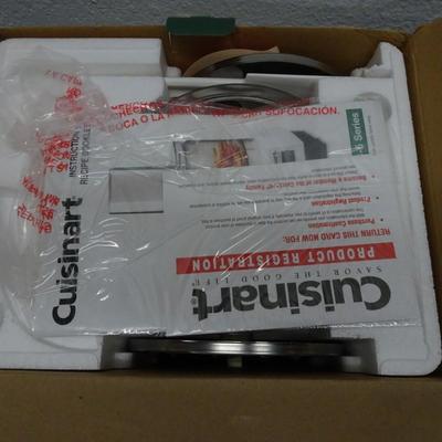 LOT 130. CUISINART 7 CUP FOOD PROCESSOR (NEVER USED IN BOX)