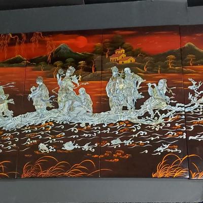 Chinese Rosewood Inlay Wall Art