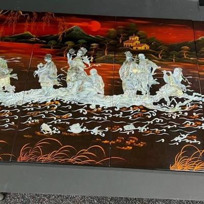 Chinese Rosewood Inlay Wall Art
