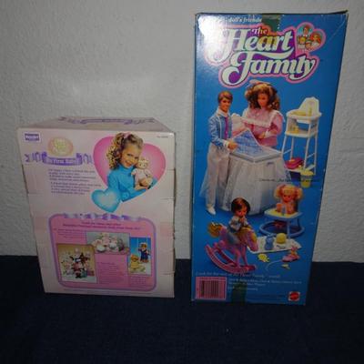 LOT 148. PRECIOUS MOMENTS AND HEART FAMILY DOLL