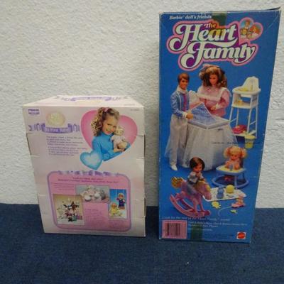 LOT 148. PRECIOUS MOMENTS AND HEART FAMILY DOLL