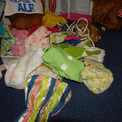 LOT 152. BARBIE  WITH CARRYING CASE AND ALF HAND PUPPETS