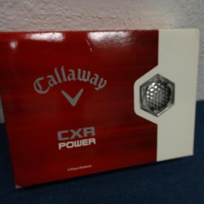 LOT 157. BOX OF CALLAWAY GOLF BALLS AND PUTTING RETURN MACHINE