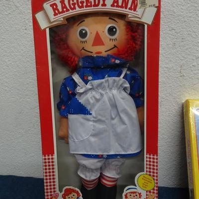 LOT 158. MONOPOLY GAME AND RAGGEY ANN DOLL