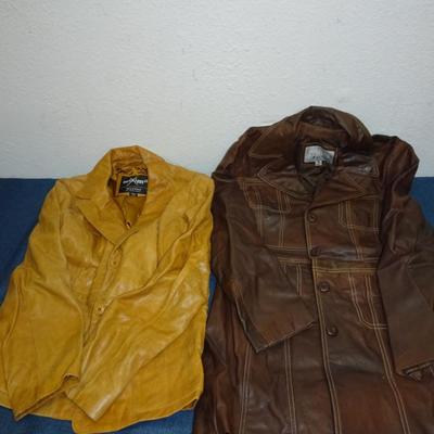 LOT 161. TWO LEATHER JACKETS FROM WILSON LEATHER