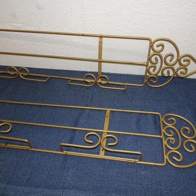 LOT 164. TWO HORIZONTAL METAL PLATE RACKS