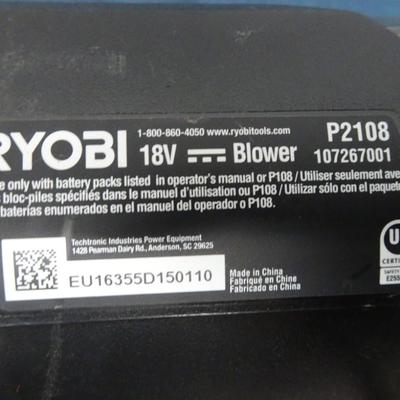 LOT 167 RYOBI CORDLESS BLOWER