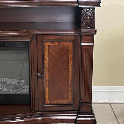Inlaid Entertainment Console ~ Electric Fireplace With Remote