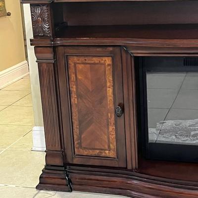 Inlaid Entertainment Console ~ Electric Fireplace With Remote