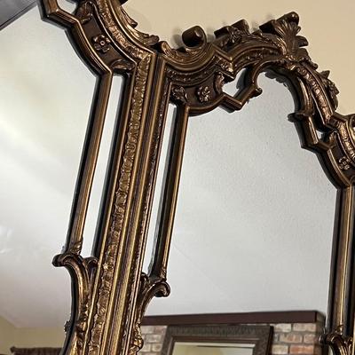 Vintage Rococo Style Resin Gilded Mirror