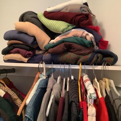 1336 Lot of Winter Sweaters, and Turtlenecks