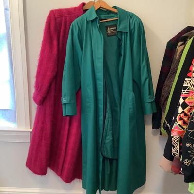 1338 Two Full Length Dale Dressin and London Fog Rain Coat