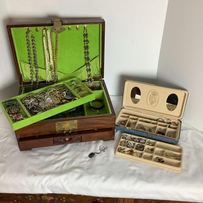 1345 Lot of Costume Jewelry with Boxes