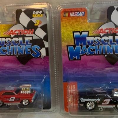 2005 Action Muscle Machines Nascar #8 Dale Earnhardt Jr Chevrolet & Action Muscle Machines 1/64 Die Cast NASCAR Goodwrench # 3 Dale...
