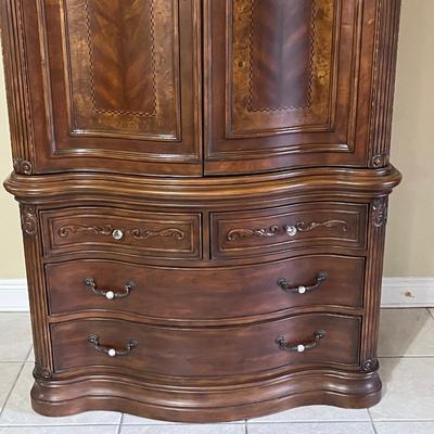 MICHAEL AMINI ~ Inlaid Clothes Armoire/Entertainment Center