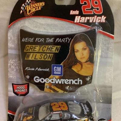 3 NASCAR items - 2 cars and 1 Starting Lineup Figure 4.5â€ tall approx