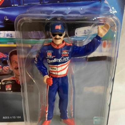 3 NASCAR items - 2 cars and 1 Starting Lineup Figure 4.5â€ tall approx