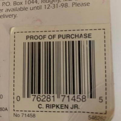 1998 Starting Line Up Sports Superstar Collectibles Cal Ripken Jr W/ Card 4.5â€ figure approx