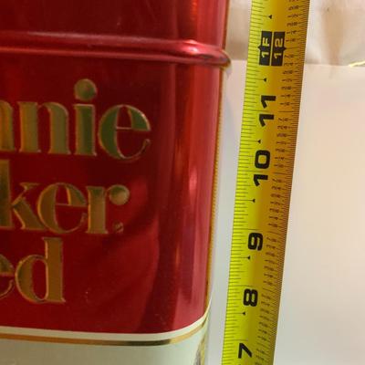 Vintage 1983 Johnny Walker Red Holiday Tin Empty 12" x 5â€ x 5â€ approx