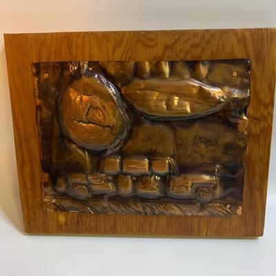 Vintage Copper Hanging Art - 10â€ x 8â€ approx
