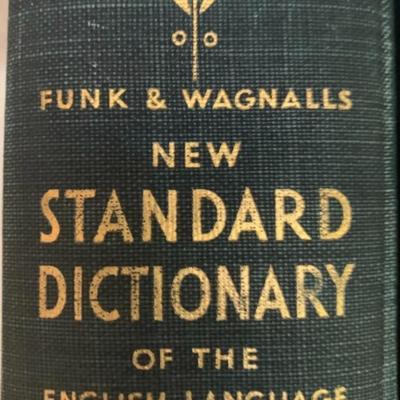 Vintage 1938 Funk and Wagnalls Dictionary 2 volumes - 12â€ x 9â€ x 3â€ approx