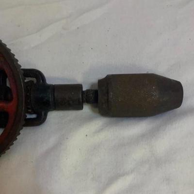 Vintage Hand Drill 14â€ long approx