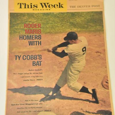 This Week Magazine 1962 Roger Maris