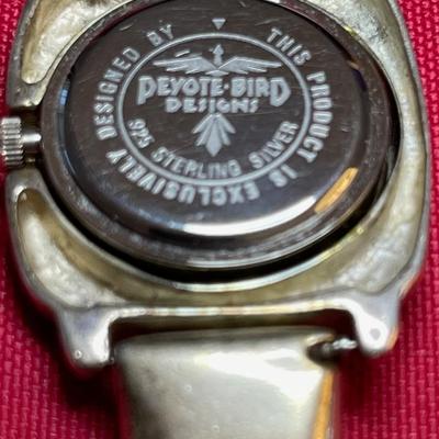 Peyote Bird Designs .925 Sterling Double strand watch 53 grams of  silver