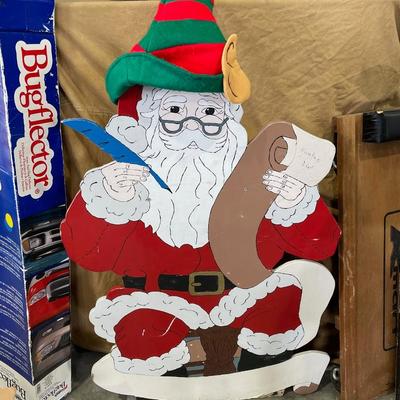 Old wooden Santa display
