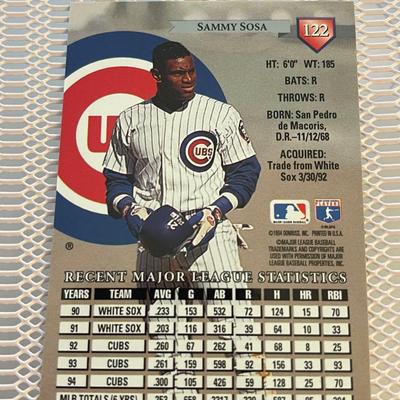 Donruss 1994 Sammy Sosa #122