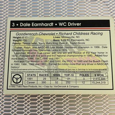 1992 TRAKS Dale Earnhardt  Card #3