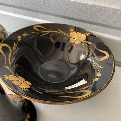 4 piece hand painted Lusterware set