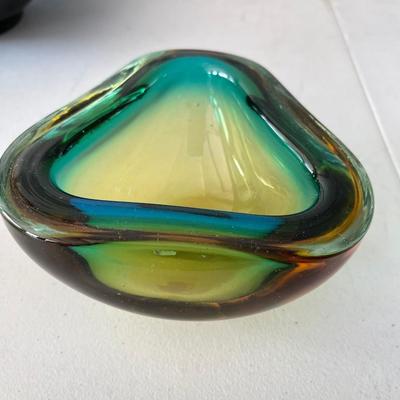 Hand blown Italian glass bowl
