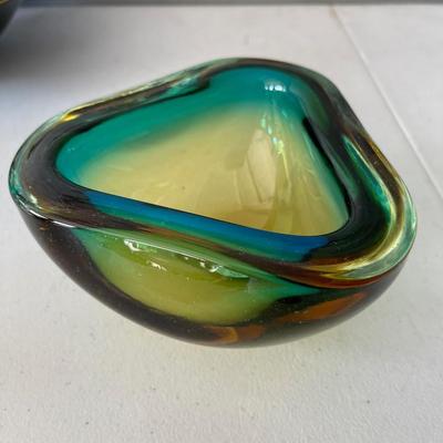 Hand blown Italian glass bowl