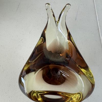 Murano hand blown glass Snail bowl