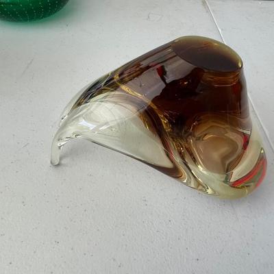 Murano hand blown glass Snail bowl