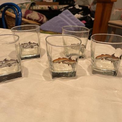 Vintage Richard Bishop Tall and Short Whiskey Glasses