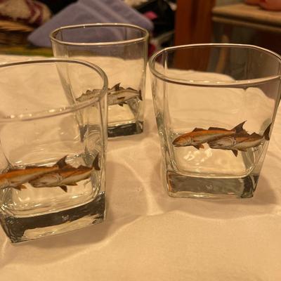 Vintage Richard Bishop Tall and Short Whiskey Glasses