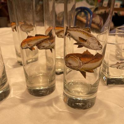 Vintage Richard Bishop Tall and Short Whiskey Glasses