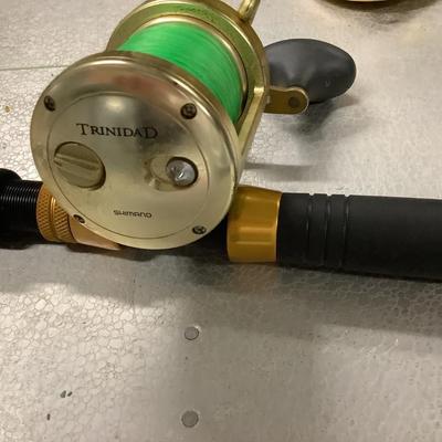 Shimano Trinidad TN30 reel** Biscaine rod 30lb-saltwater, work of art