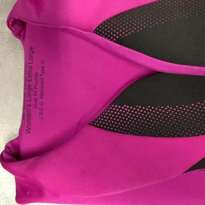 2 life vests, youth and womenâ€™s pink