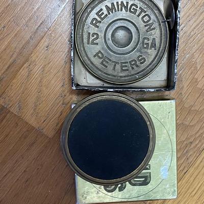 Solid Brass Remington Coasters-Set of Two