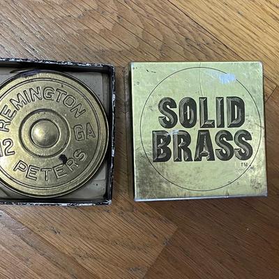 Solid Brass Remington Coasters-Set of Two